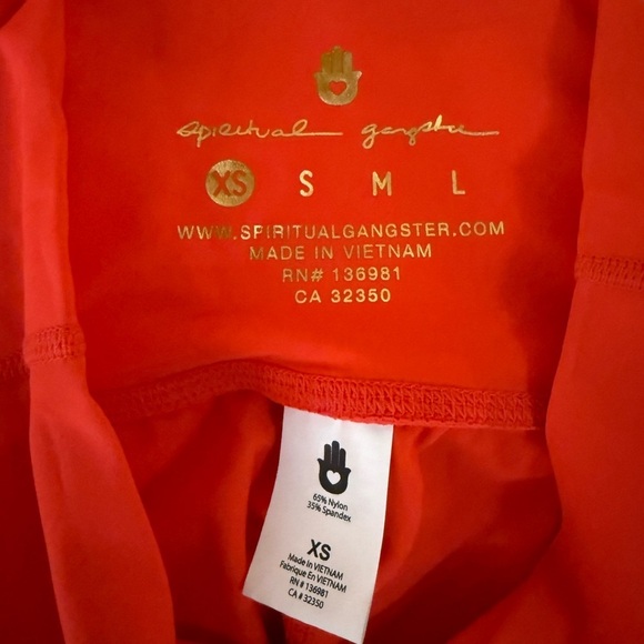 Spiritual Gangster Red and Blue High-Waisted Leggings - Picture 4 of 5